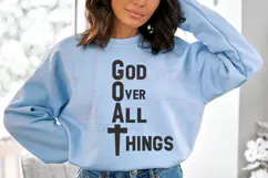 God Over All Things SVG | Faith Christian Quote SVG PNG DXF Product Image 1