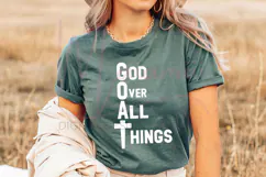 God Over All Things SVG | Faith Christian Quote SVG PNG DXF Product Image 3