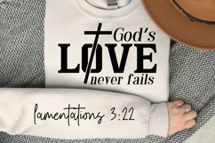 God&#039;s Love Never Fails Sleeve SVG Design Product Image 2