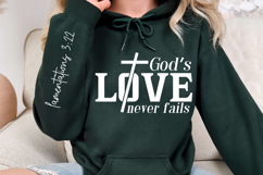 God&#039;s Love Never Fails Sleeve SVG Design Product Image 3