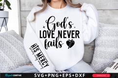 God’s Love Never Fails SVG Design Product Image 1