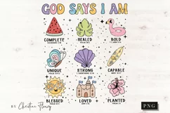 God Says I Am Summer PNG | Beach PNG Product Image 4