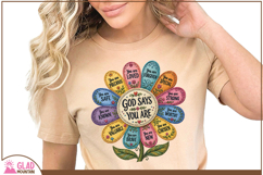 God says you are faux embroidery png, God says you are loved Product Image 3