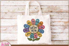 God says you are faux embroidery png, God says you are loved Product Image 4