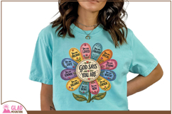 God says you are faux embroidery png, God says you are loved Product Image 5