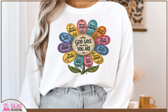 God says you are faux embroidery png, God says you are loved Product Image 2