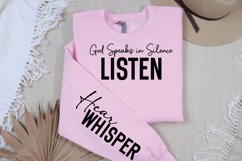 God Speaks in Silence Listen Sleeve SVG Design Product Image 2