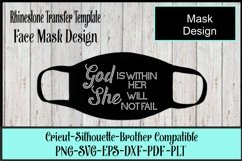 God is within her Rhinestone SVG - Mask Design Product Image 1