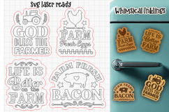 God Bless The Farmer Magnets Laser SVG&#039;s Product Image 1
