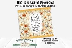 God Created Mothers - 20oz Floral Seamless Tumbler Wrap Product Image 2