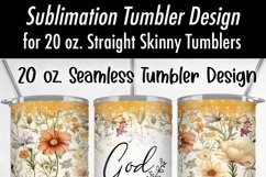 God Created Mothers - 20oz Floral Seamless Tumbler Wrap Product Image 4
