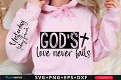 Gods Love Never Fails SVG Design Product Image 1