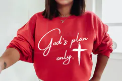 God’s Plan Only SVG, Christian Quote SVG, Faith SVG Design Product Image 2