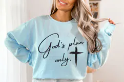 God’s Plan Only SVG, Christian Quote SVG, Faith SVG Design Product Image 3