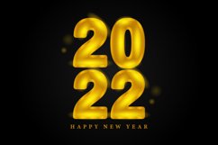 Gold 2022 new year design on background Product Image 1
