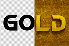Gold 3D editable text effect Product Image 2