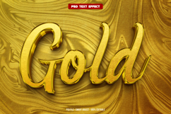Gold 3D editable text effect Product Image 1