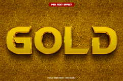 Gold 3D editable text effect Product Image 1