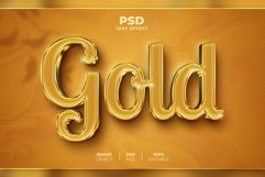 Gold 3D editable text effect Product Image 1