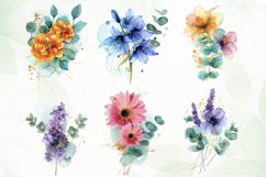 Gold Alcohol Ink Flowers Sublimation Product Image 4