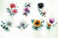 Gold Alcohol Ink Flowers Sublimation Product Image 2