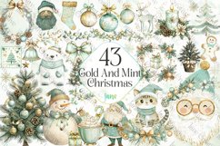 Gold And Mint Christmas Sublimation Bundle Product Image 1