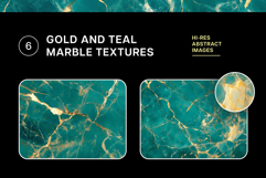 Gold and Teal Marble Textures Product Image 1
