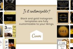 Black &amp; Gold Instagram Post Template Editable Gold Aesthetic Product Image 4