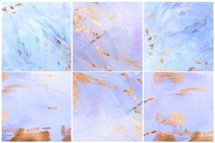 12 Gold &amp; Blue Paint Textures with Rose Gold Splashes - JPG Product Image 3