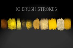 Gold Brush Strokes Clipart Product Image 1
