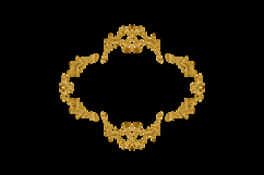 Gold calligraphic vintage element baroque vector Product Image 2