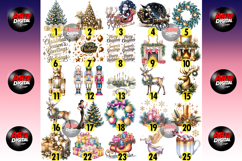 Gold Luxury Christmas Clipart Set Product Image 2