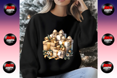 Gold Luxury Christmas Clipart Set Product Image 7