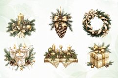 Gold Christmas Luxury Clipart Product Image 4