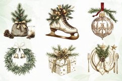Gold Christmas Luxury Clipart Product Image 2