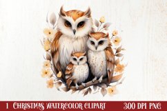 Gold Christmas Watercolor Clipart Sublimation, Christmas PNG Product Image 1