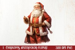 Gold Christmas Watercolor Clipart Sublimation, Christmas PNG Product Image 1