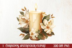 Gold Christmas Watercolor Clipart Sublimation, Christmas PNG Product Image 1