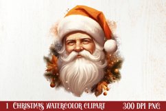 Gold Christmas Watercolor Clipart Sublimation, Christmas PNG Product Image 1
