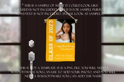 Graduation Garden Flag PNG Sublimation Design, Gold 2023 Product Image 3