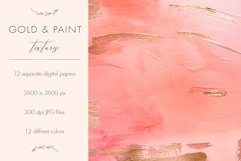 12 Paint Textures with Gold - JPG Backgrounds Product Image 2