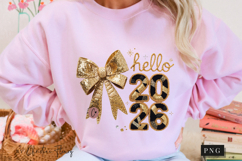 Gold Coquette Hello 2026 PNG Product Image 11