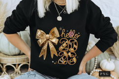 Gold Coquette Hello 2026 PNG Product Image 7