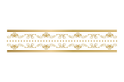 Gold decorative pattern border floral art element eps 10 Product Image 1