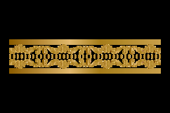 Gold decorative pattern border floral art element eps 10 Product Image 2
