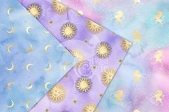 Gold Fantasy Watercolor Digital Paper Product Image 2
