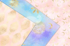 Gold Fantasy Watercolor Digital Paper Product Image 3