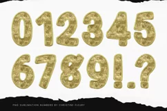 Gold Faux Embroidered Sequin Alphabet PNG | Sublimation PNG Product Image 6
