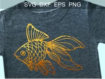 Goldfish and sea plants Svg, Ocean SVG, Fish clipart Beach Product Image 2
