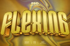 Gold Flexing 3D editable text effect Product Image 1